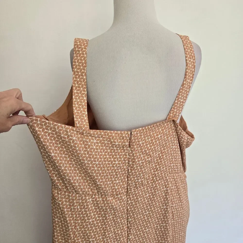 NWT Abercrombie & Fitch Babydoll Midi Slip Dress Coquette Cinched Neck Women XXL